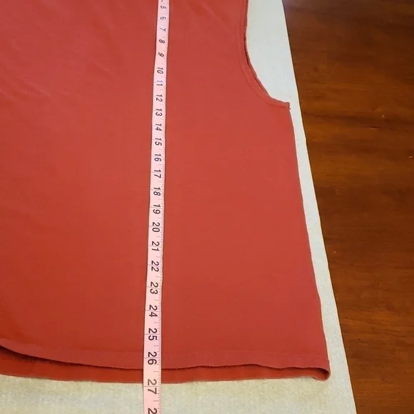 Vintage Jerzees Single Stitch Sleeveless Tank Tee Muscle Shirt Red Lg 45 Chest - Picture 7 of 9